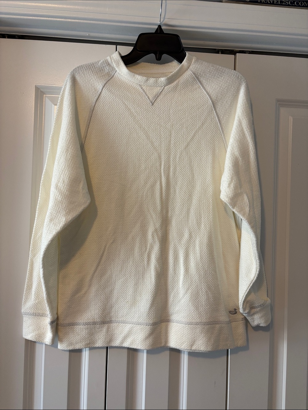 Southern marsh Men's Cream Thermal Crewneck